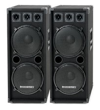 Paar 2x 12" (30cm) DJ PA Säulen Lautsprecher Disco Stand Boxen Subwoofer 2000W