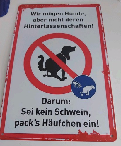 Blechschild spruch hund - blechschild/, hund/