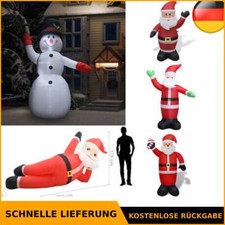 XXL Groß Aufblasbare Weihnachtsfiguren mit LED Weihnachtsmann Schneemann Santa