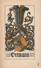 1880 Wappen Familie Crest