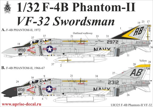Decal mcdonnell douglas - 1:32,