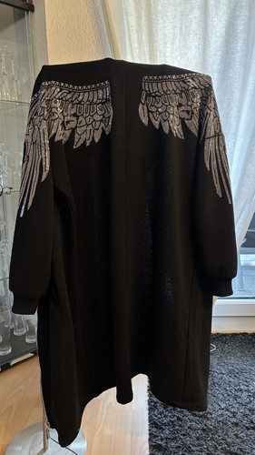 Schwarze lange sweatshirtjacke - schwarze,