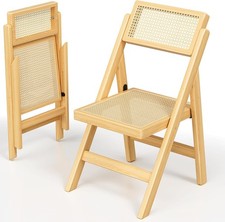 Klappstuhl Holz Rattan