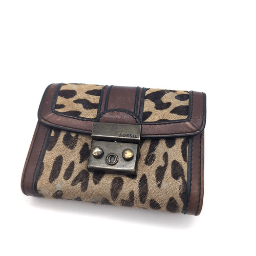 Fossil portemonnaie leoparden - fossil,