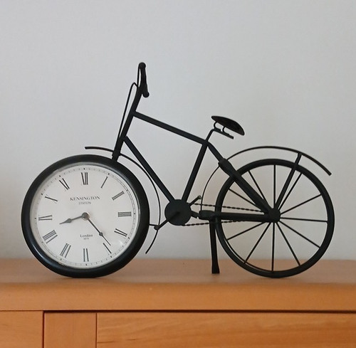 Tischuhr fahrrad design metall - tischuhr, fahrrad-design