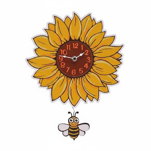 Sonnenblumen pendeluhr leise - sonnenblumen-pendeluhr,