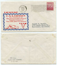 51195 - Beleg - Launching U.S.S. Glennon - Kearny 26.8.1942 nach Manitowoc Wisc.