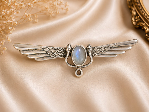 Jugendstil brosche mit - jugendstil,