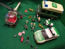 Playmobil Polizei Set 3160 3903 3907 – Helikopter, Polizeibus & Streifenwagen