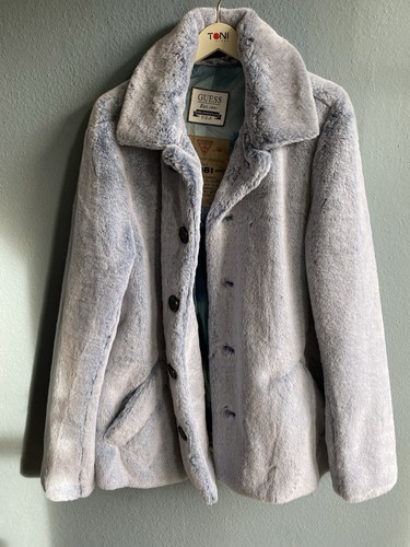Guess kunst pelzjacke mantel - guess,