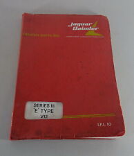 Teilekatalog / Ersatzteilliste Jaguar E-Type V12 Serie III von 1971
