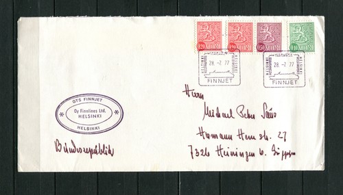Finnjet 1977 sammlerbrief mit - finnjet,