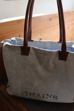 Tasche von Loberon _ Baumwolle / Leder __ Farbe: Natur *** Shopper