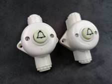 Bakelit Taster Klingel alt retro Schalter weiss Aufputz taster kombi Dickhäuter