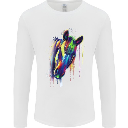 Aquarell pferd herren - aquarell, langarm