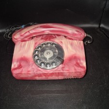 Telefon Tel 791-1 Rot Marmoriert BP J2555 Wählscheibe RB-1474 selten