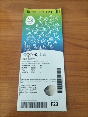 Used ticket olympic 08 - ticket,
