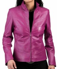 Damen Deep Pink Echt Lammleder