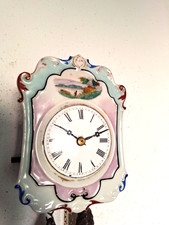 alte   Porzellan Schilduhr -