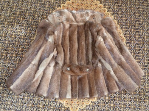 Nutria bisam pelzjacke - nutria, pelzjacke/