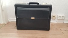 Arztkoffer, Pilotenkoffer, Aktenkoffer Leder Vintage schwarz