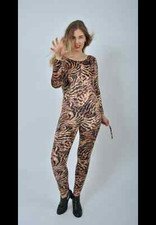 Disco Tiger Overall Kostüm Karneval Leopard Cats sexy Fasching Tier 123007/99G13