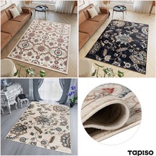 Teppich Kurzflor Creme Grau