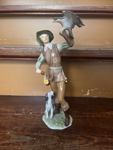 Falkner mit jagdhund - mit, jagdhund/falkner