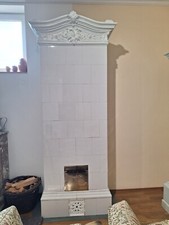 Kachelofen - Antik , Grundofen , Berlin / VELTEN , um 1890 ( Kacheln Satz )