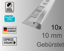 10x Quadrat Edelstahlschiene