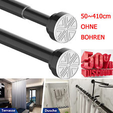 50-410cm Teleskopstange Edelstahl Duschvorhangstange Ohne Bohren Kleiderstange
