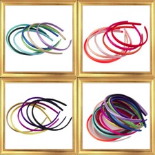 Haarreif 10 mm breit Satin Farbwahl Frisur Haar Kopf modisch chic glänzend