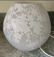 IKEA KNUBBIG MATTGLAS Kirschblüte weiß Tischlampe Auslaufmodell Vintage