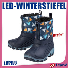 LUPILU Kinder LED-Winterstiefel mit Blinkeffekt Warm gefüttert Größe 26 Blau
