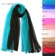 Schal Stola filigran gewirkt Überwurf Abend Kleid Farbauswahl Nylon wie Chiffon