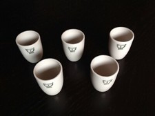 5 x Porzellan Schmelztiegel