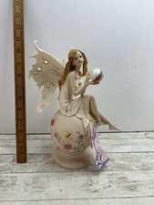 Große Figur Fee Statue 13" hoch Kunstkeramik Pixie verzauberte Feen