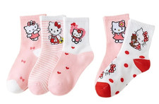 Strümpfe Socken 2-4 Jahre Hello Kitty weiß rosa rot
