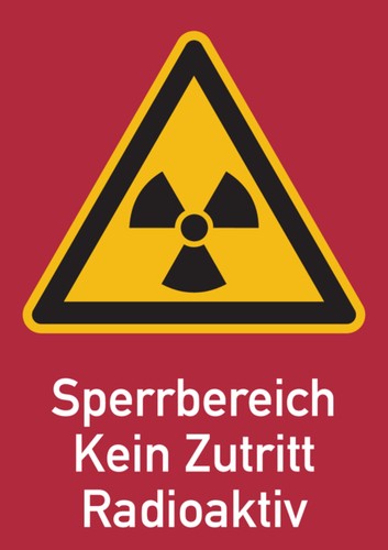 Schild strahlenschutz - schild,