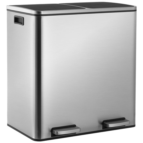 60l edelstahl mülleimer - edelstahl,