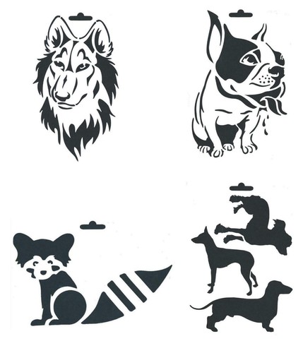 Schablone tiere hunde fuchs - schablone,
