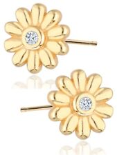Ohrringe Gold Blume 18k