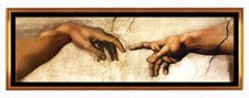 Die Erschaffung Adams Michelangelo Hände Sixtinische Kapelle Überlänge LW 13