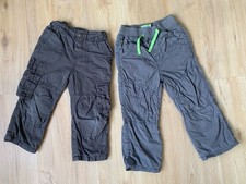 2 x Hosen 100% Baumwolle Braun Gr. 92 Topomini Grau Gr. 98 Topolino Kinder Jungs