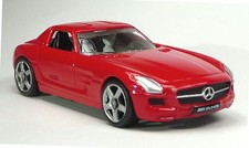 TOP GEAR: 4 Stück: Mercedes SLS AMG rot Modellauto ca.1:64 "STIG POWER SERIES"