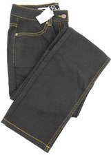 Damen JOHN LEWIS Stretch JEANS gerades Bein Tasche SCHWARZ Premium Denim Hose