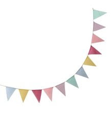 Bunte Girlande Sackleinen