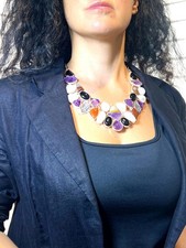 Handgefertigtes Designer Collier | Halskette mit echten Natursteinen | Unikat