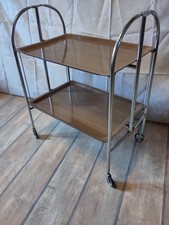 Servierwagen - Beistelltisch - Klappbar Chrom Vintage 70er