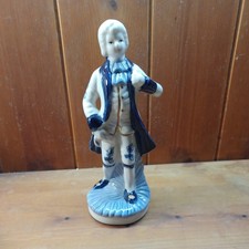 Preuss Porzellan Figuren, mit Stempelmarke, Herr aus Rokoko, gebraucht 